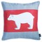Homeroots Multi Color Christmas Bear Printed Decorative Throw Pillow Cover 18 x 18 in. 355349 - alternate 1